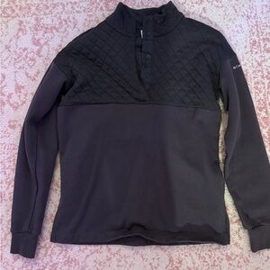 Black Quilted Long Sleeve Top